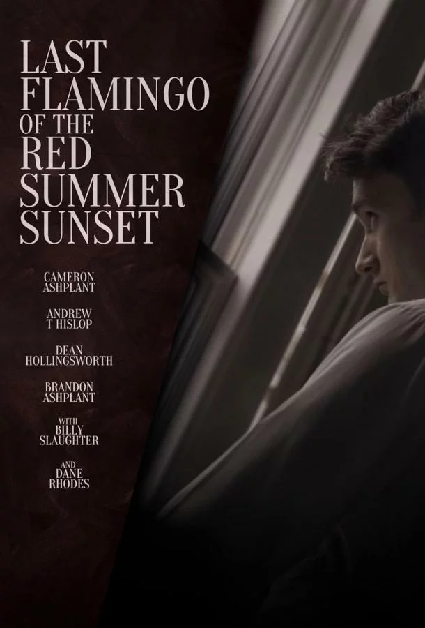 Последний фламинго красного летнего заката